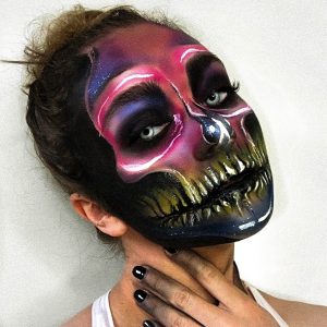 halloween colour skull